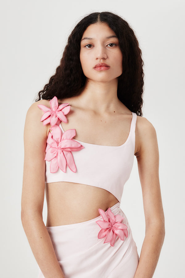 Robe longue effet brassière