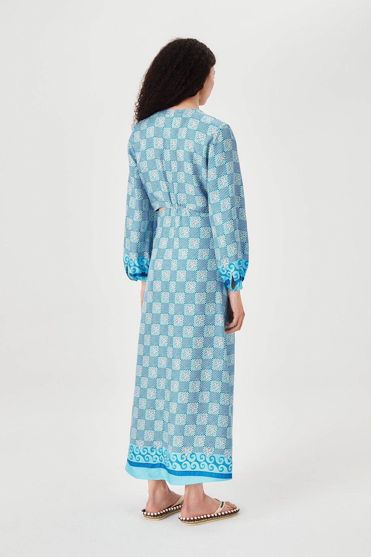Robe longue en soie