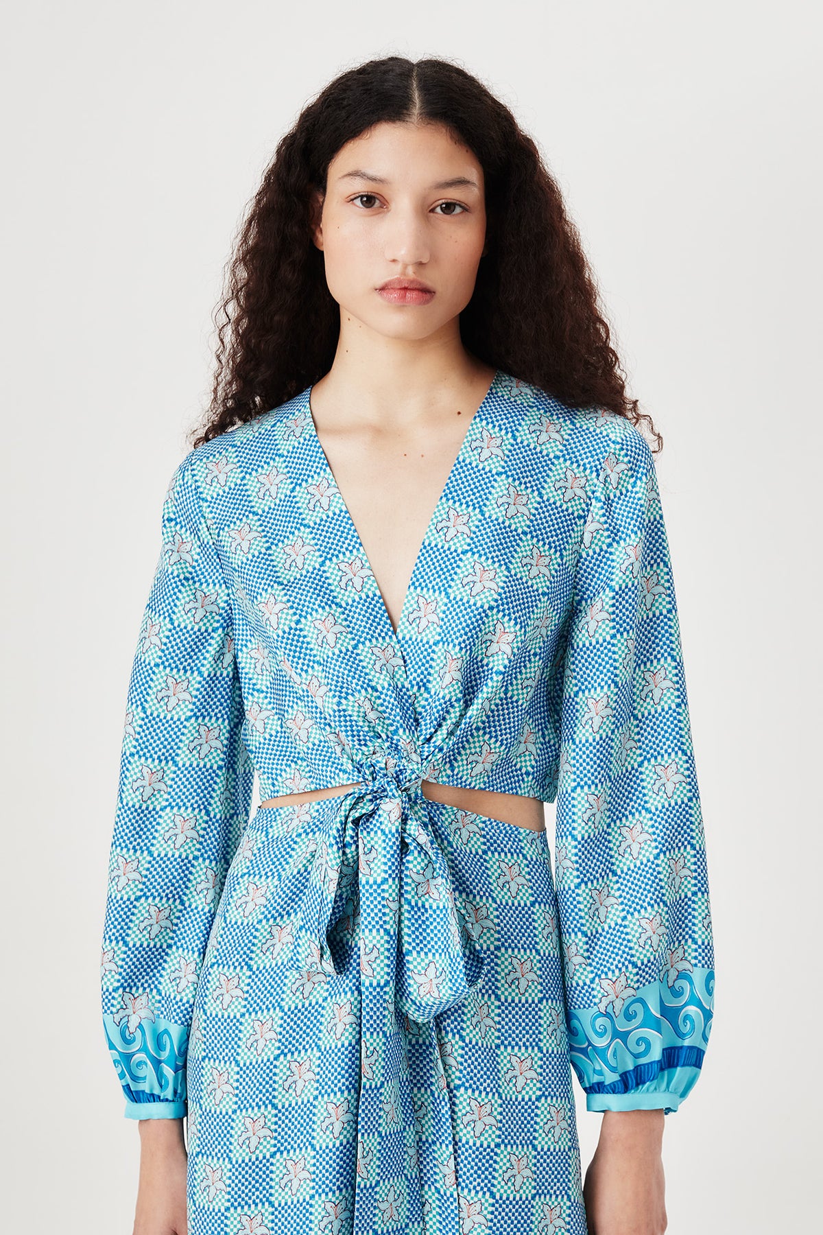 Robe longue en soie