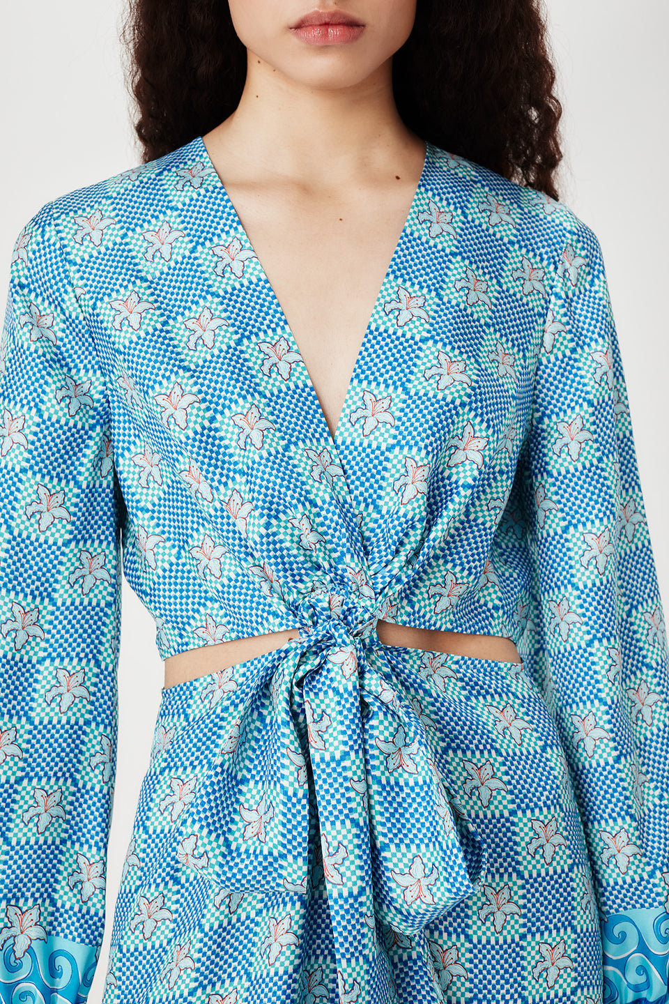 Robe longue en soie