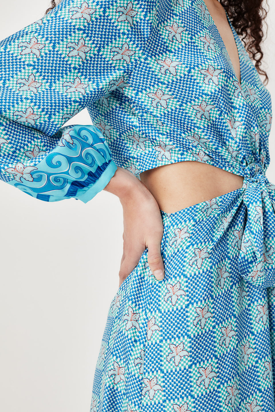 Robe longue en soie