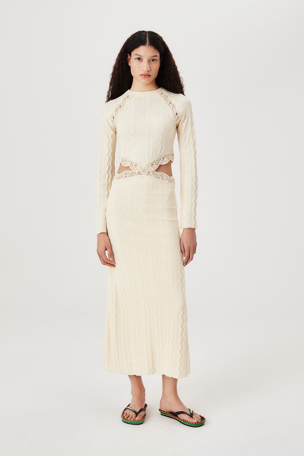 Crochet ribbon dress