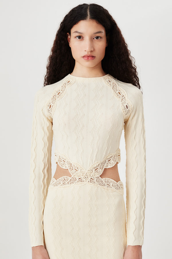 Crochet ribbon dress