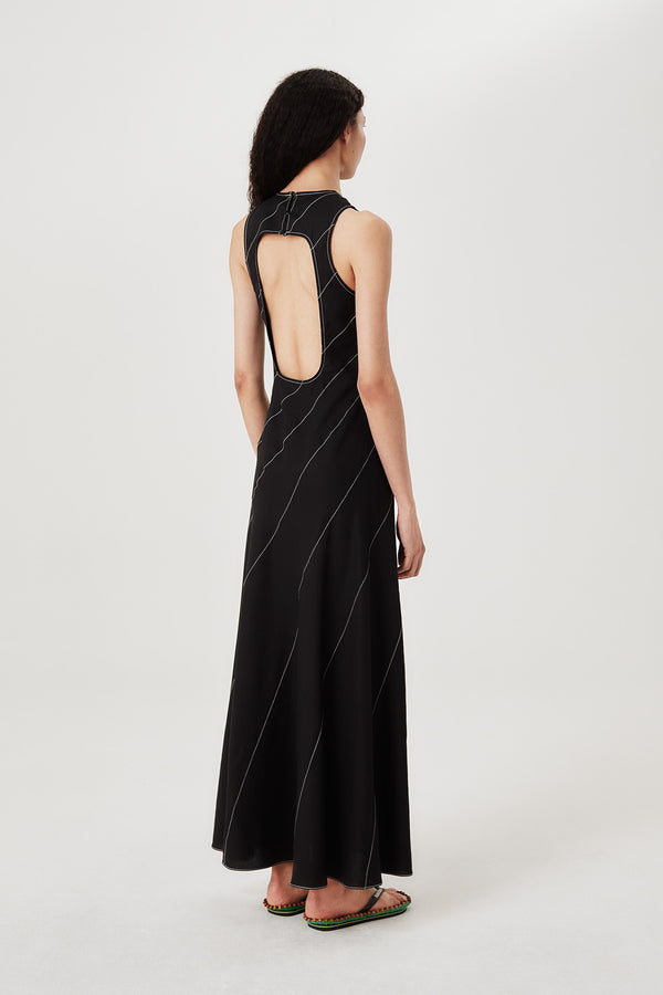 Robe longue à découpes