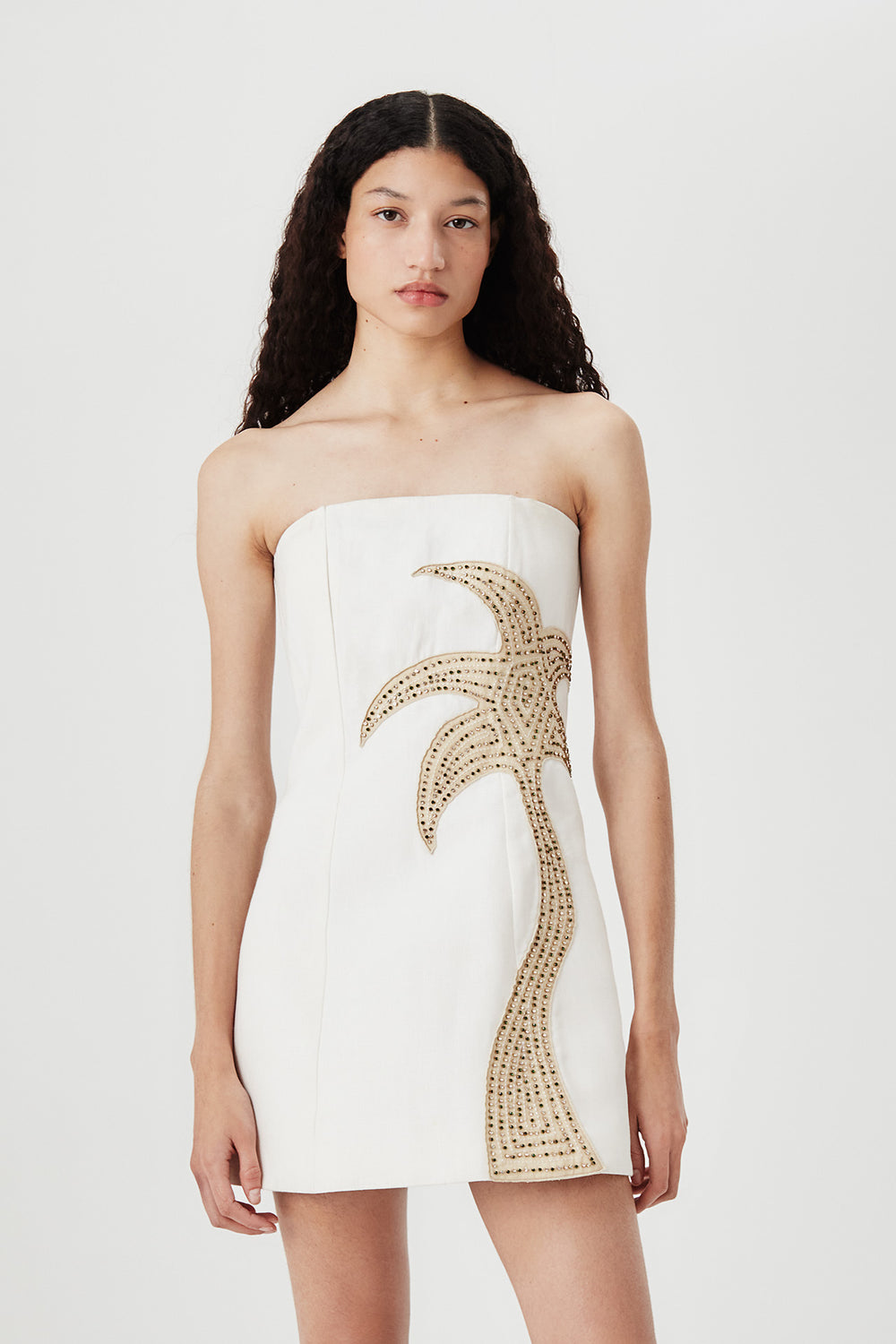 Robe bustier palmier