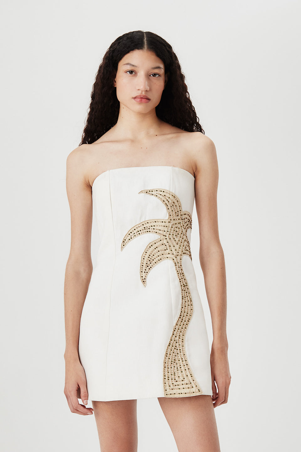 Robe bustier palmier
