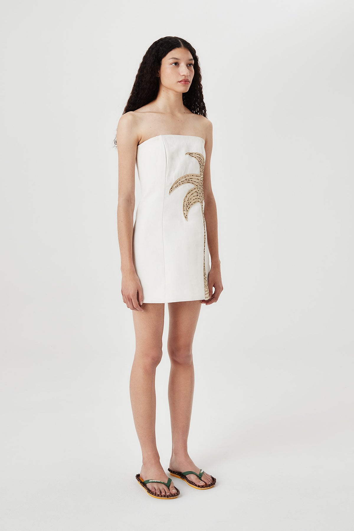 Robe bustier palmier