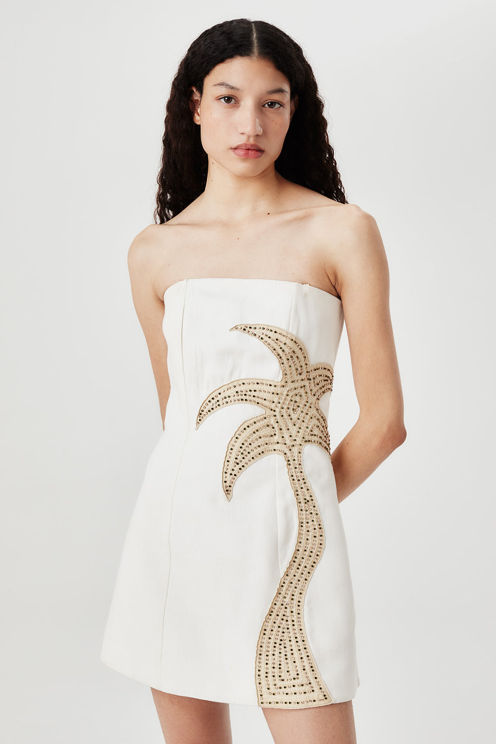 Robe bustier palmier