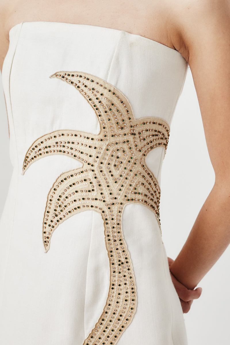 Robe bustier palmier