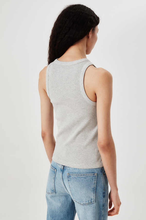 "TRS" embroidered tank top