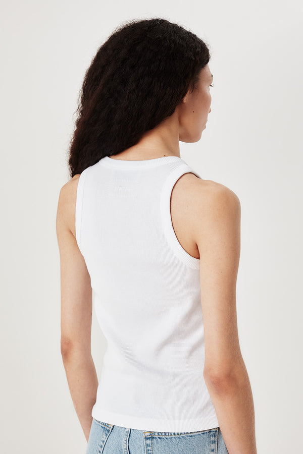 Débardeur blanc à broderie