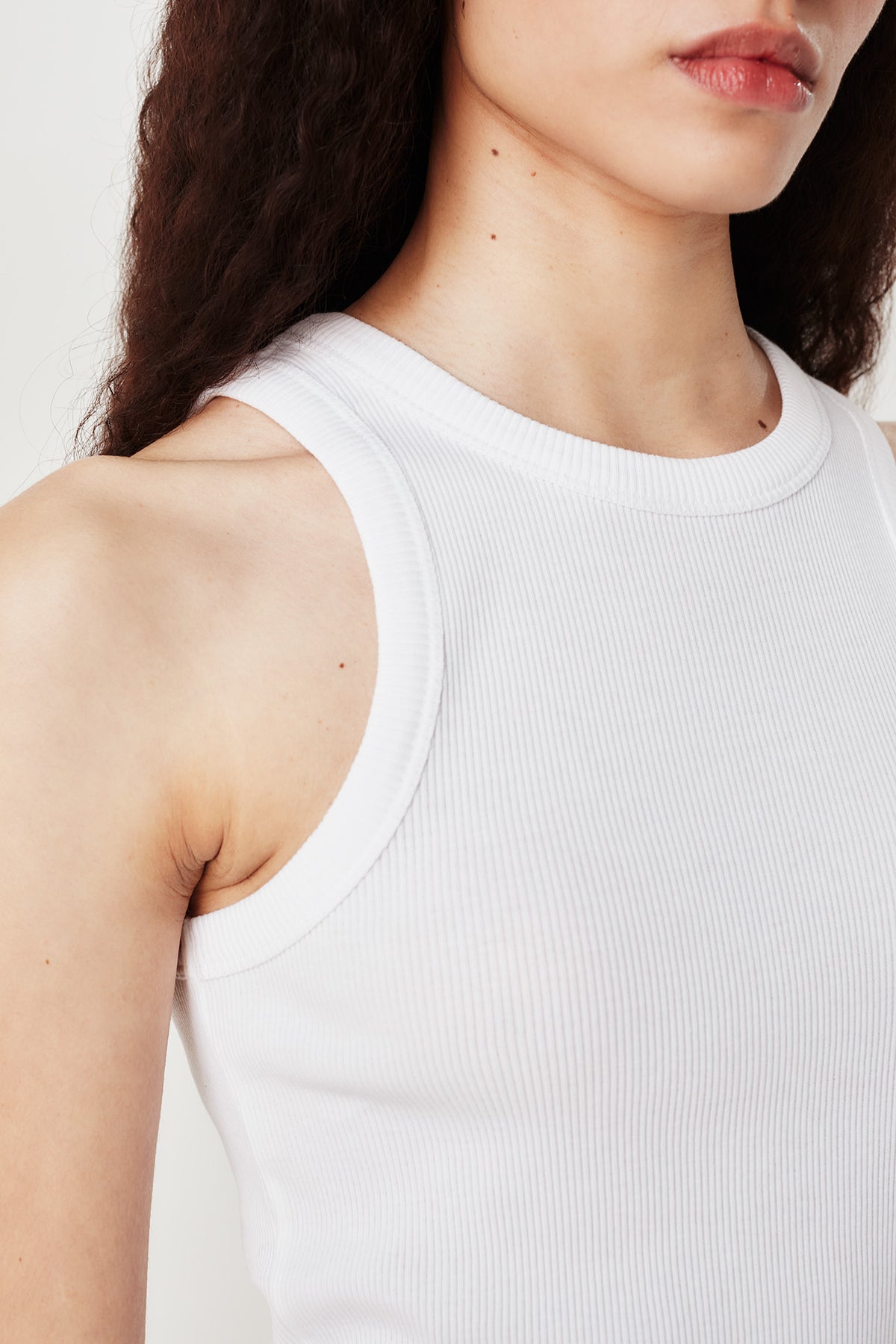 White embroidered tank top