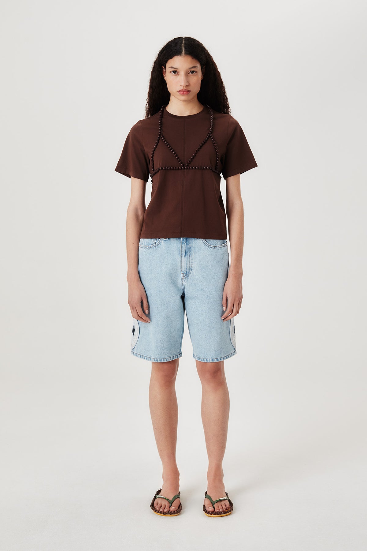 T-shirt à perles