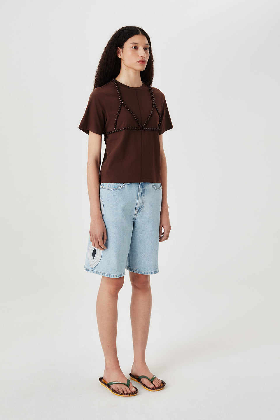 T-shirt à perles