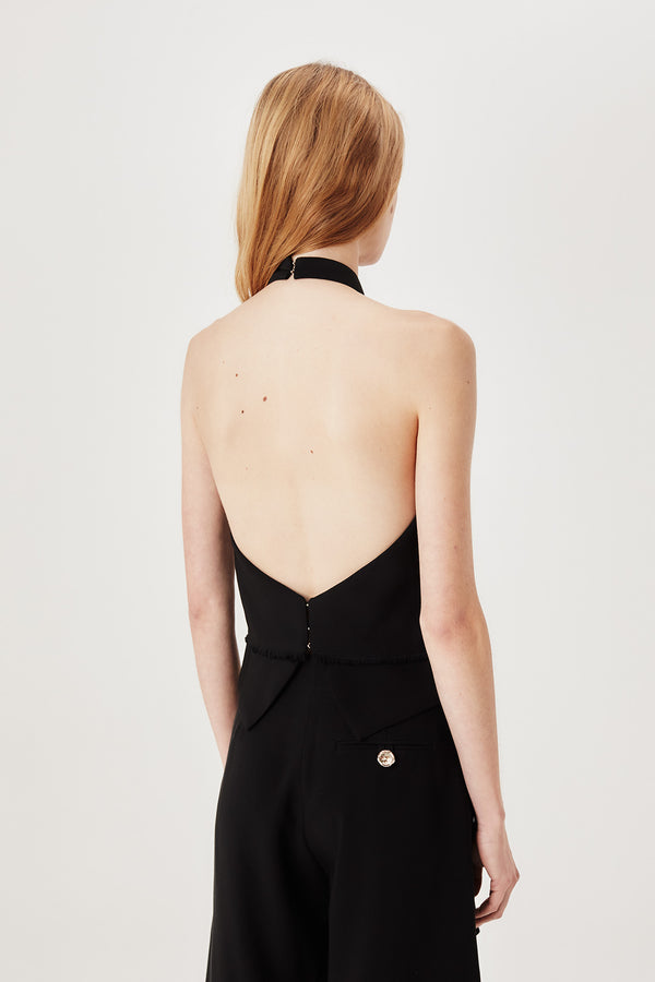Backless tailored top