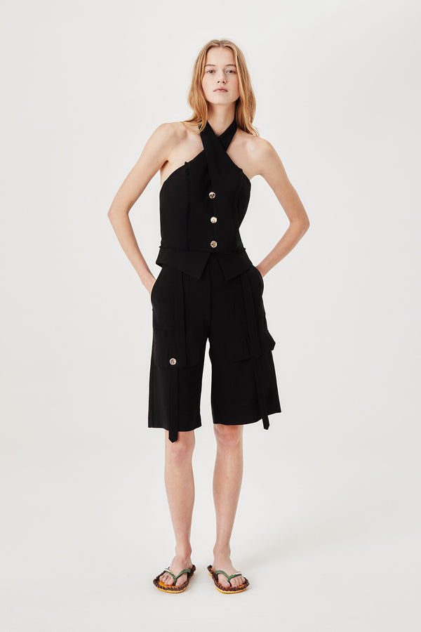 Backless tailored top