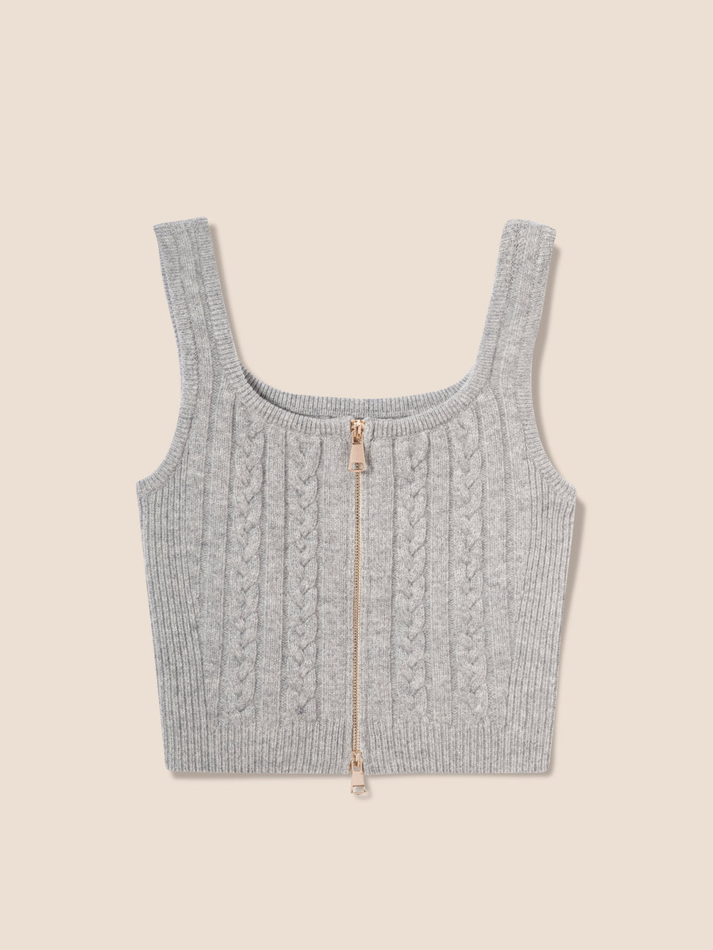 Twisted wool crop top