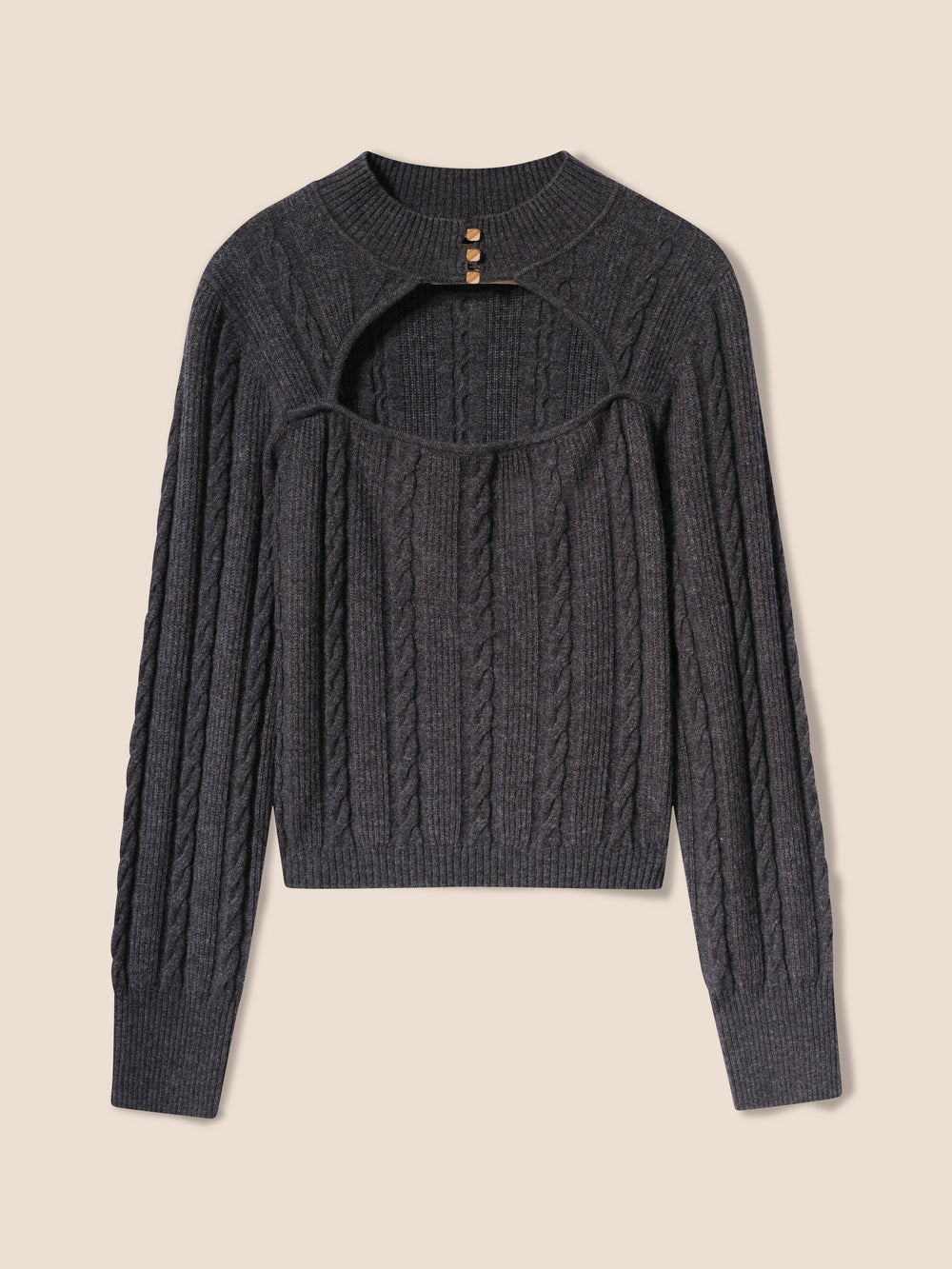 Woolen openwork sweater