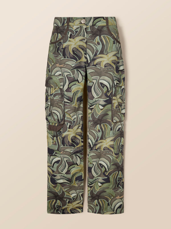 Palm tree pattern pants