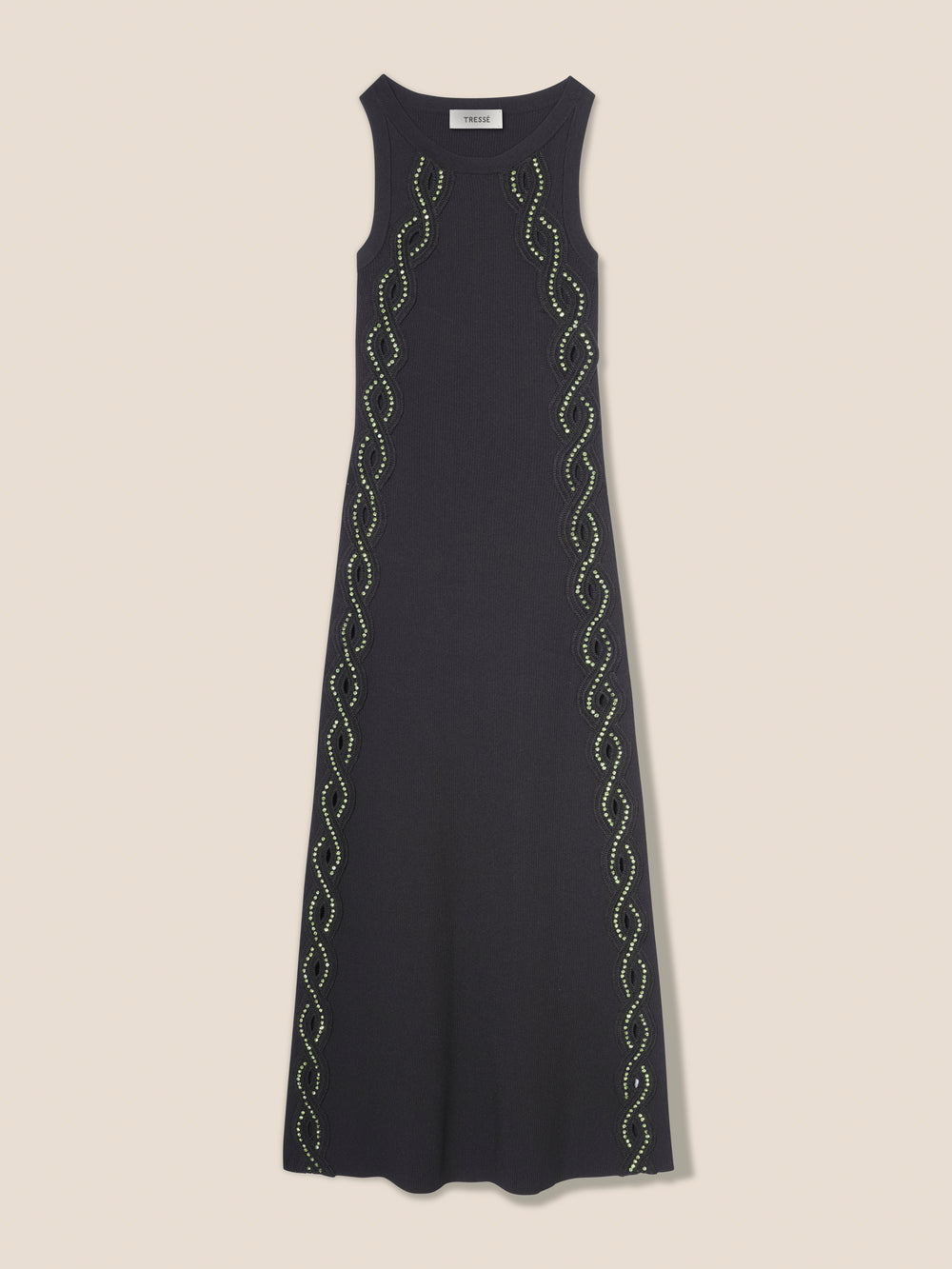 Long dress with rhinestones