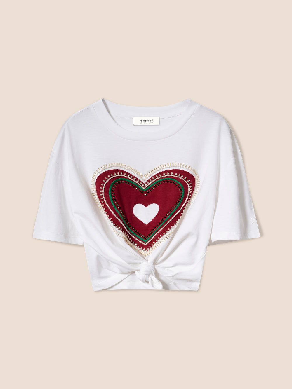 Heart embroidered t-shirt