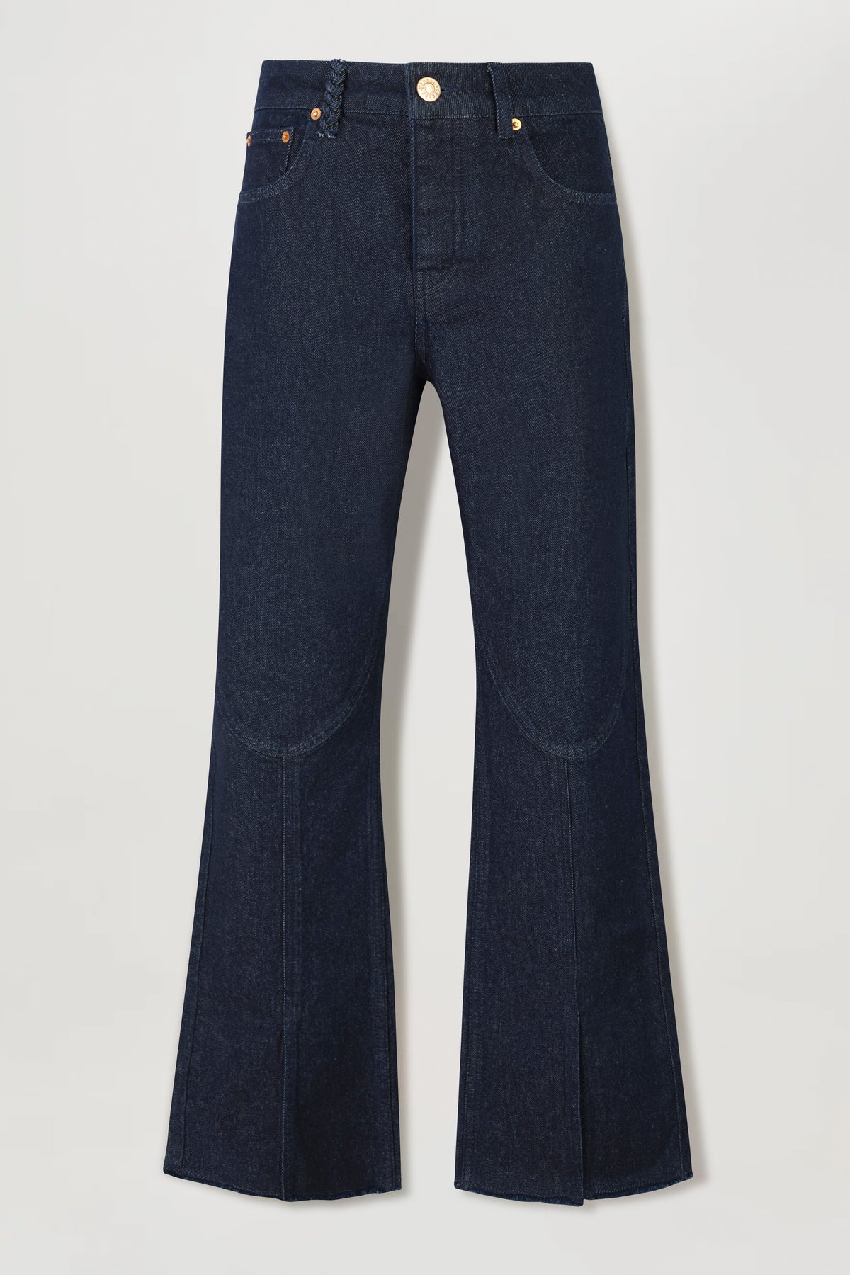 Denim brut à fentes