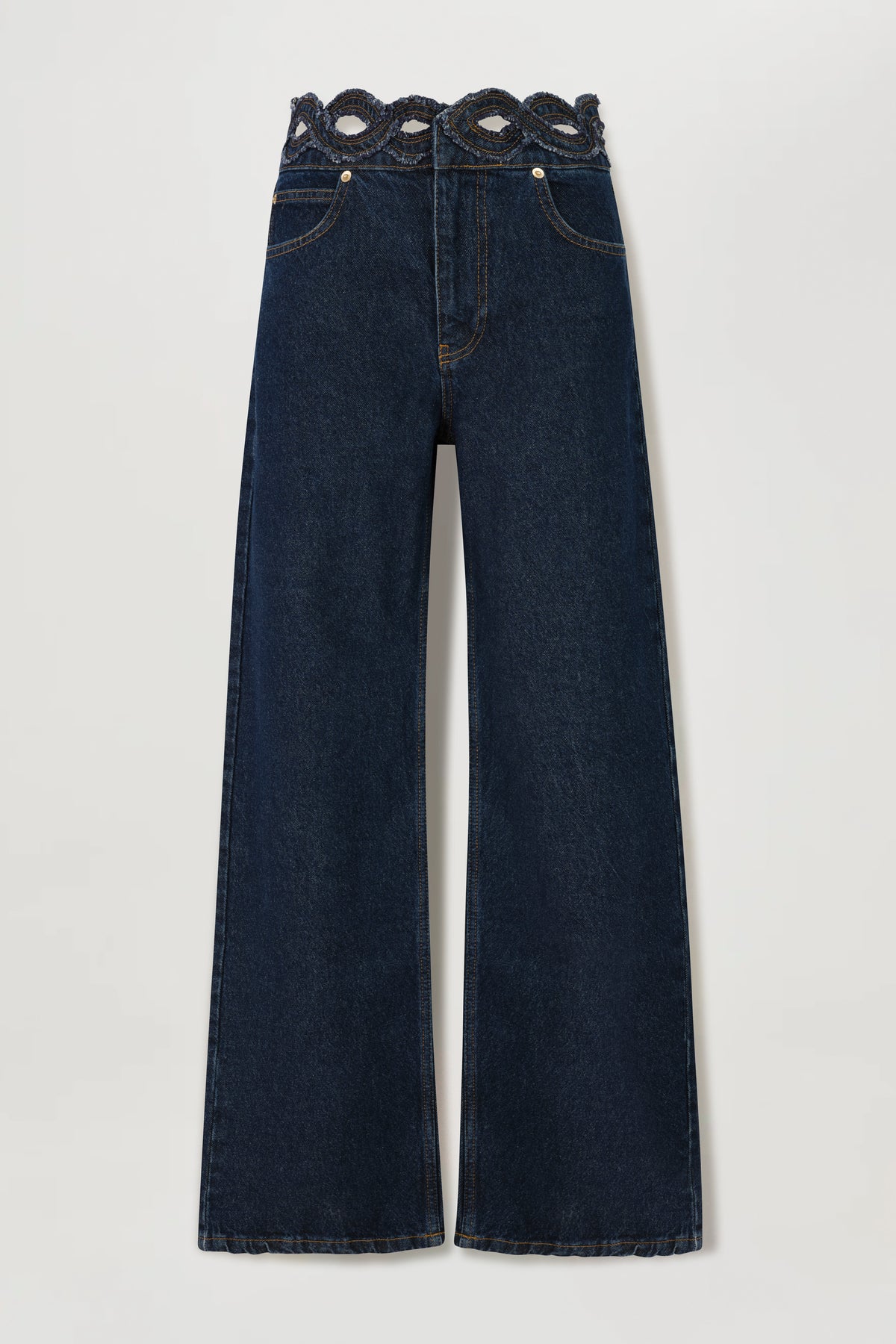 Raw denim with braided belt