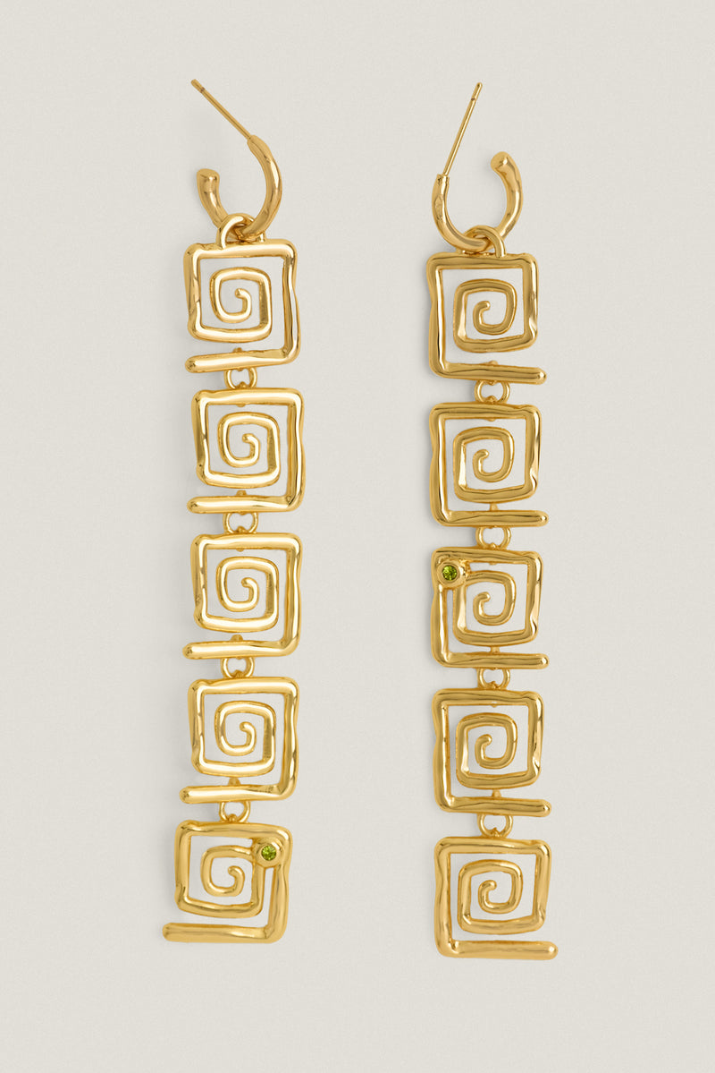 Rhinestone detail dangling earrings