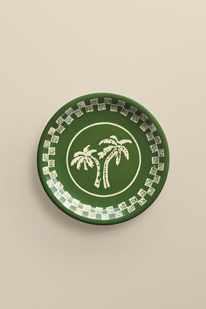 Assiette à dessert palmiers