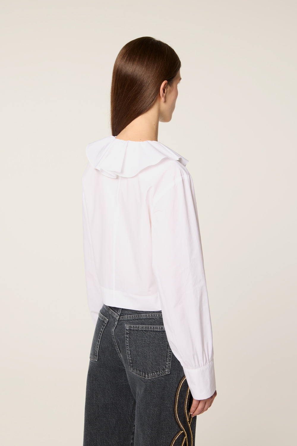 Short ruffled shirt