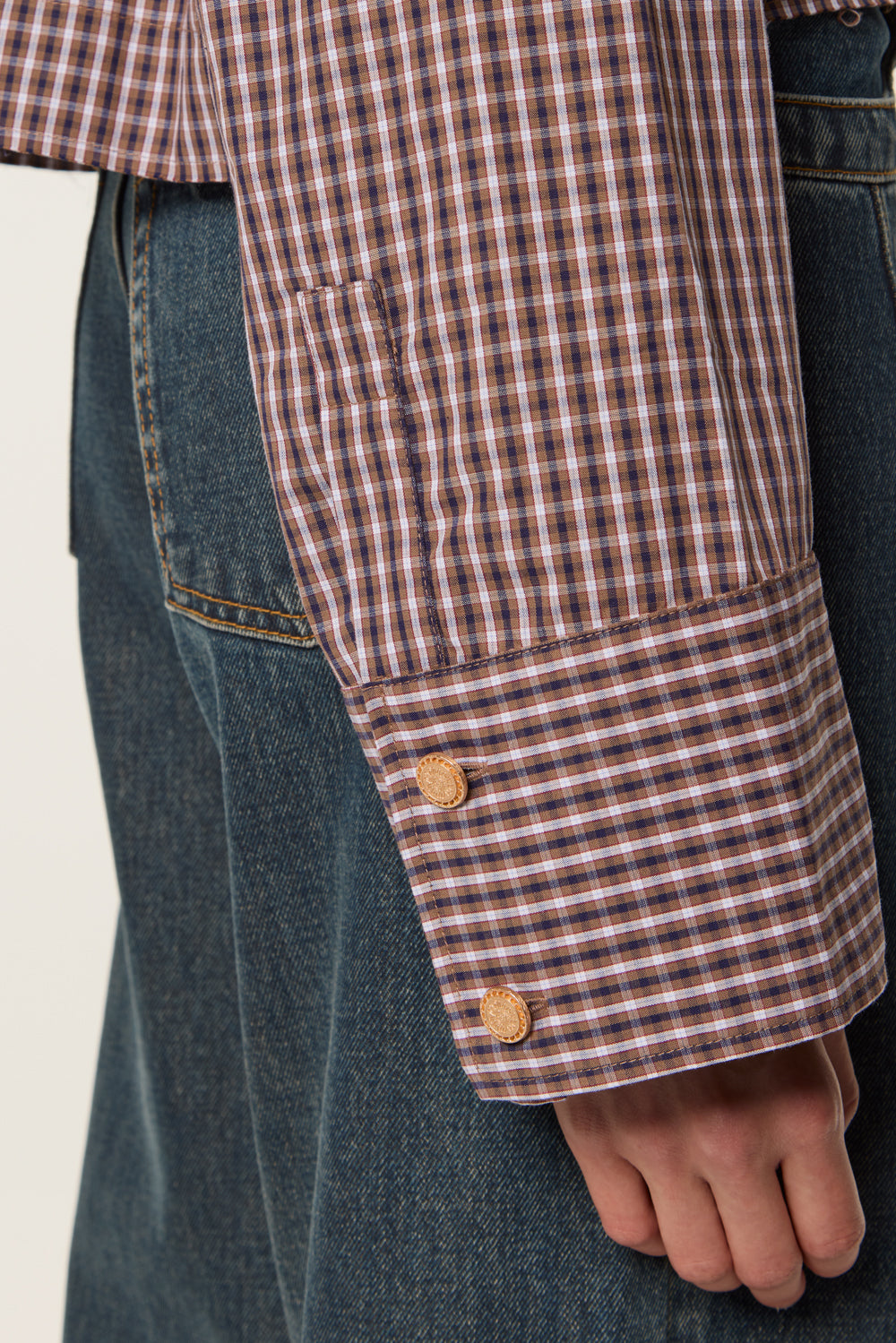 Chemise à poche en nubuck