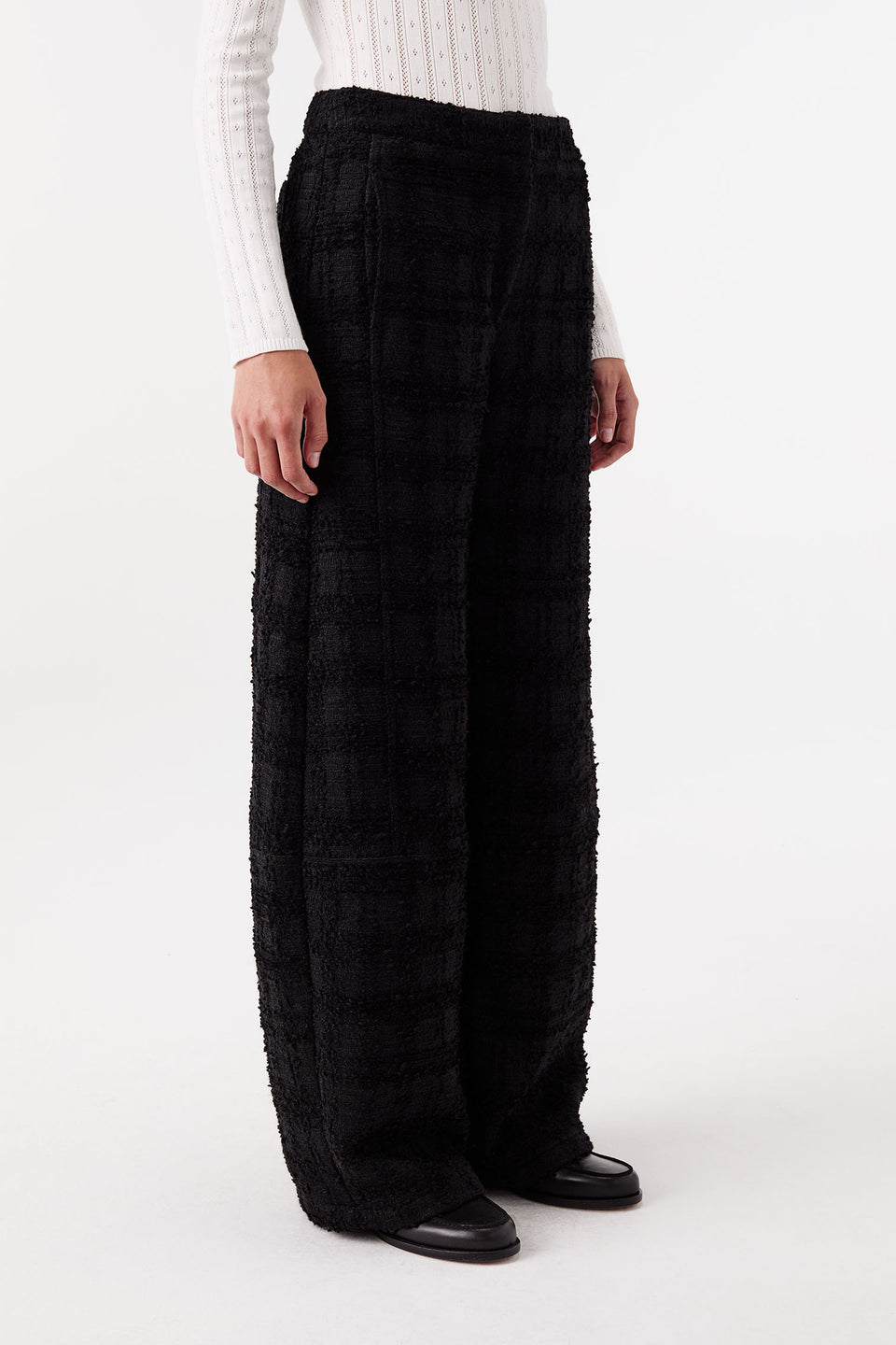 Black tweed pants