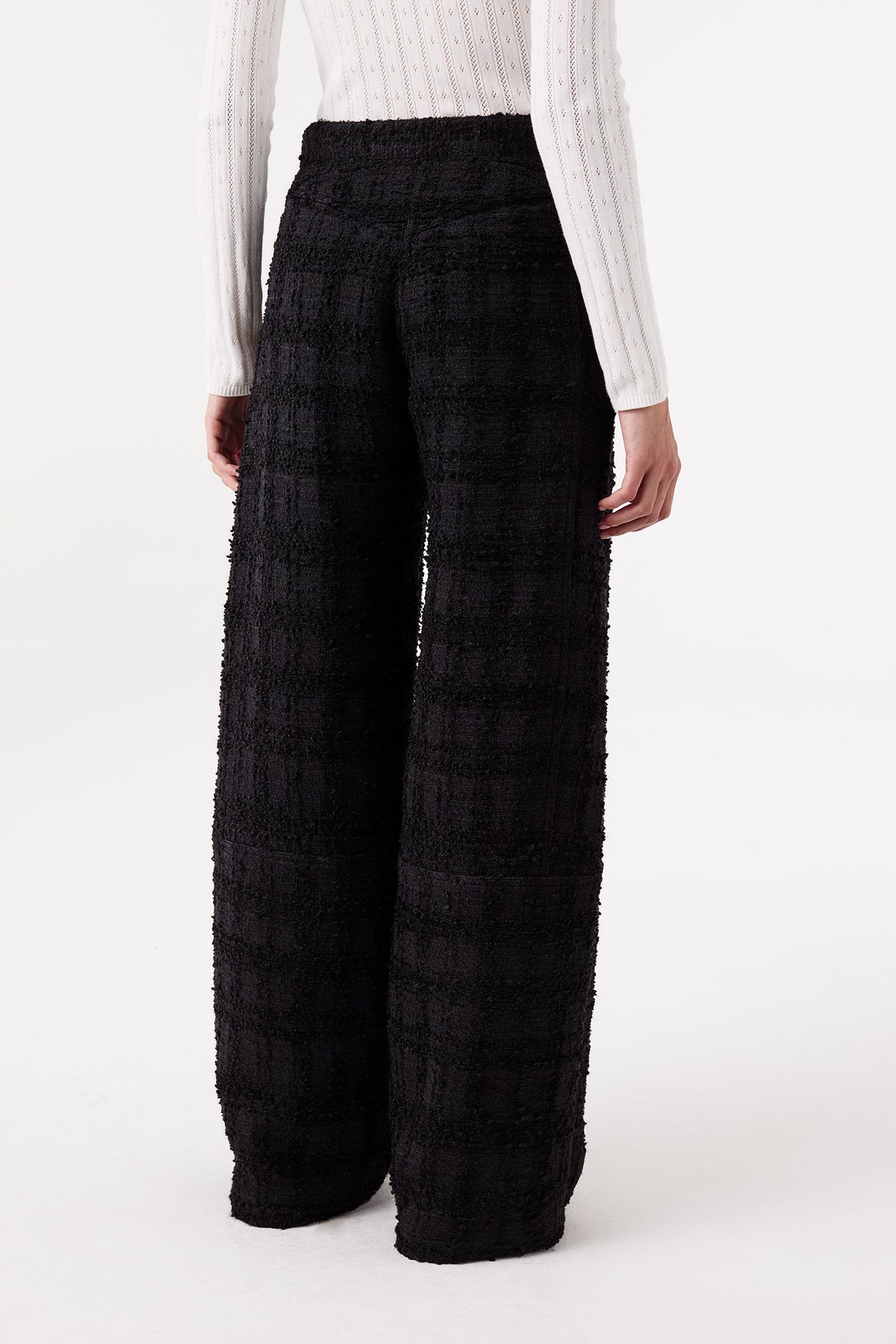 Black tweed pants
