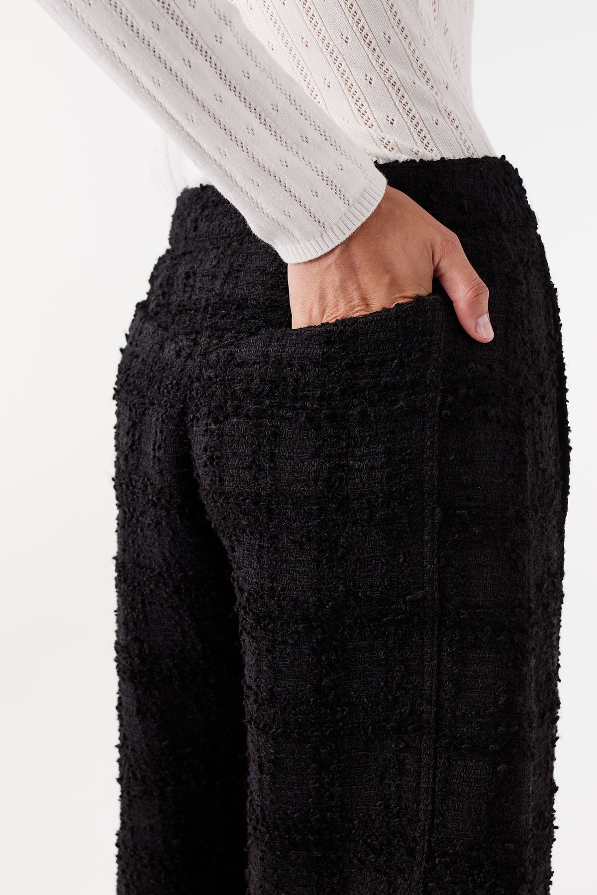 Black tweed pants