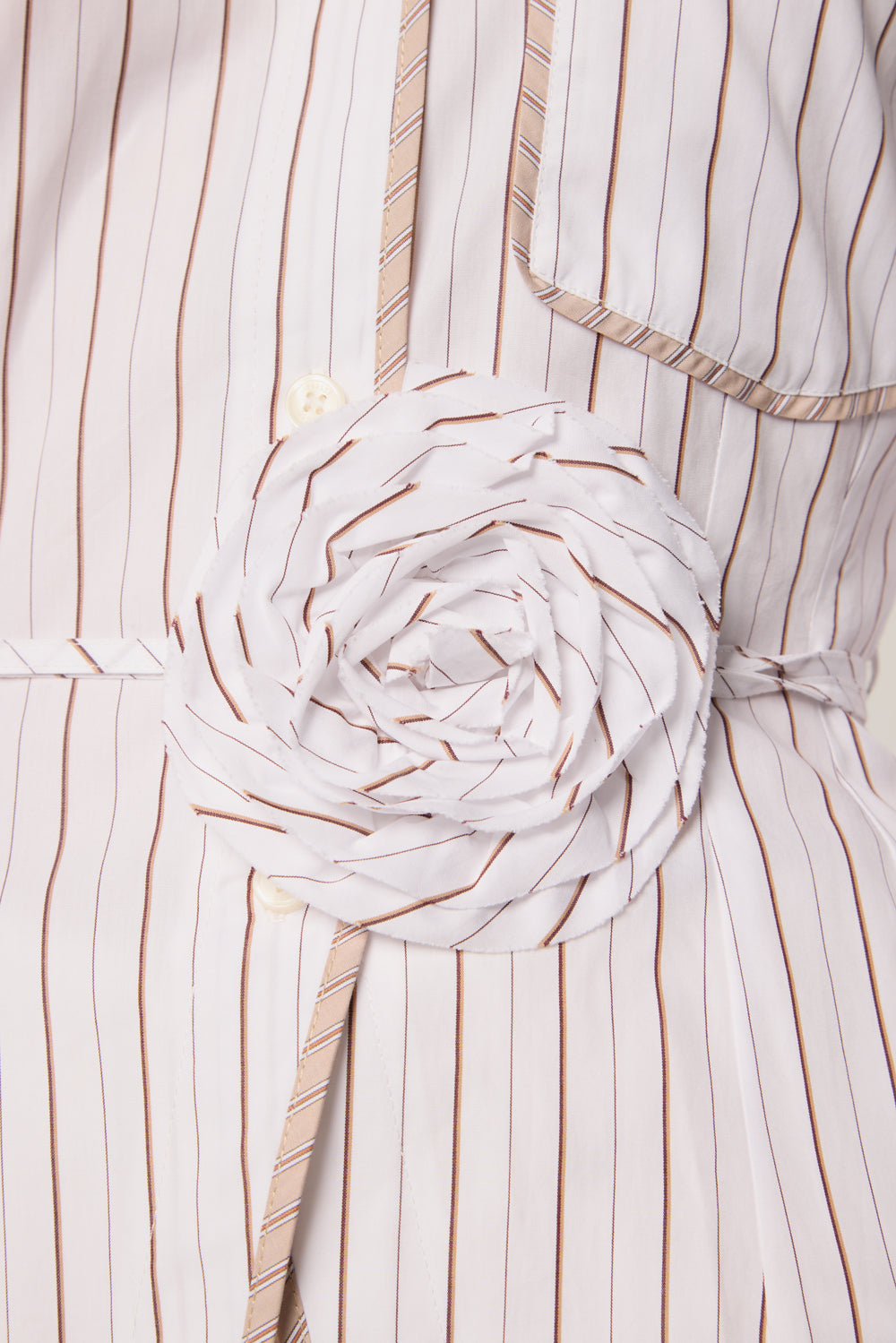 Blouse with flower belt