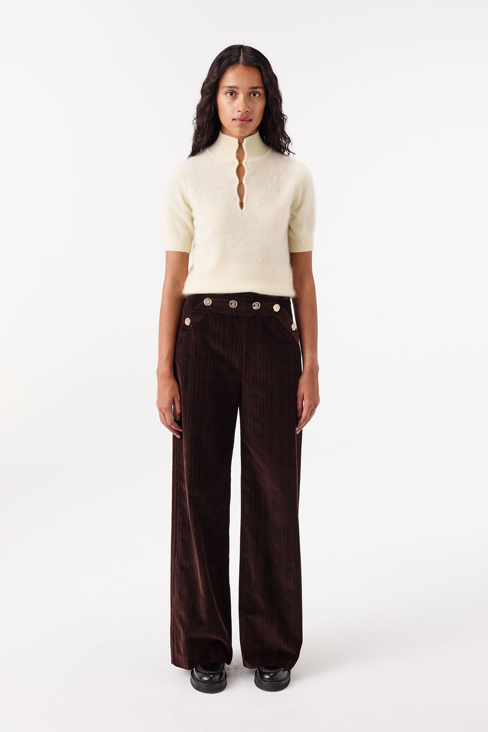 Velvet sailor pants