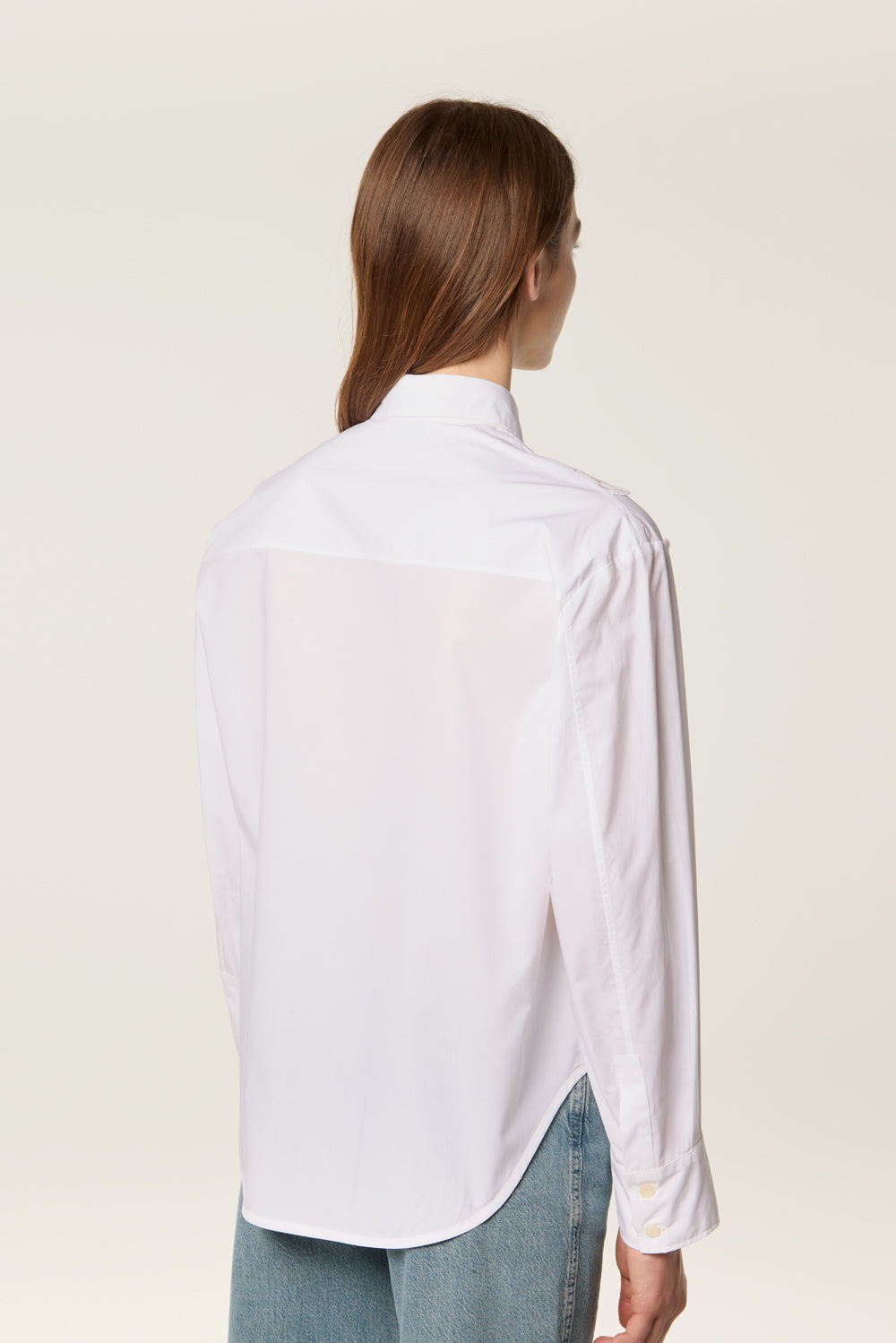 Lace ribbon shirt