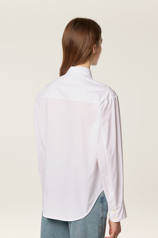Lace ribbon shirt