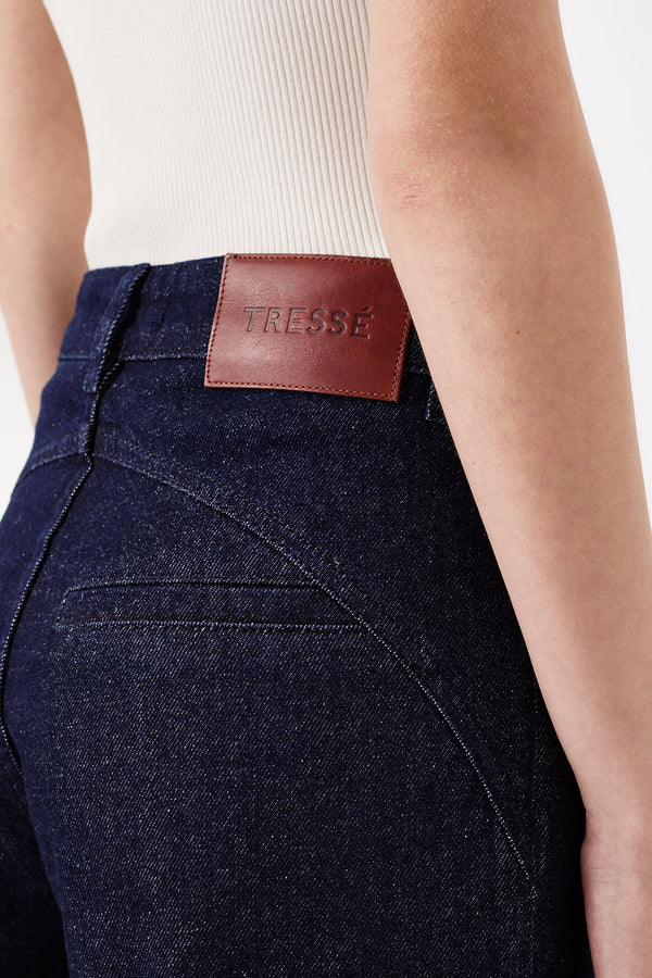Denim brut à fentes