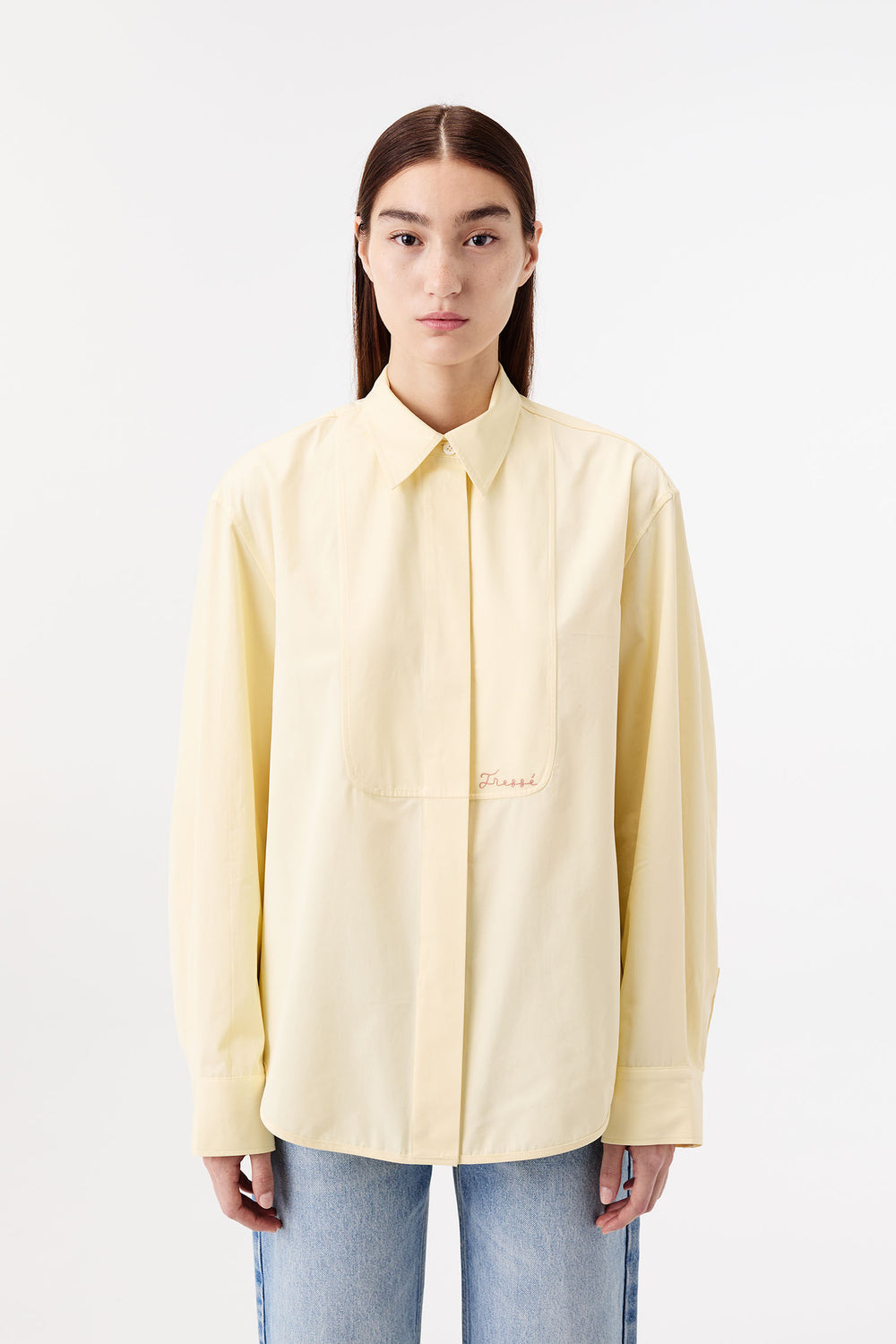 Chemise droite à plastron