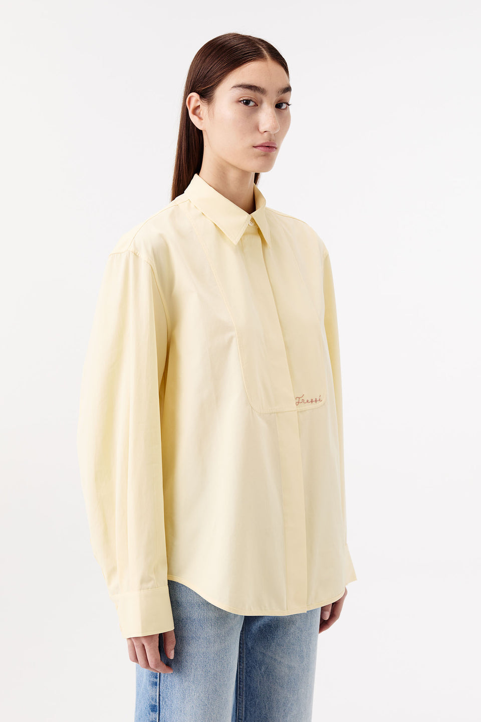 Chemise droite à plastron