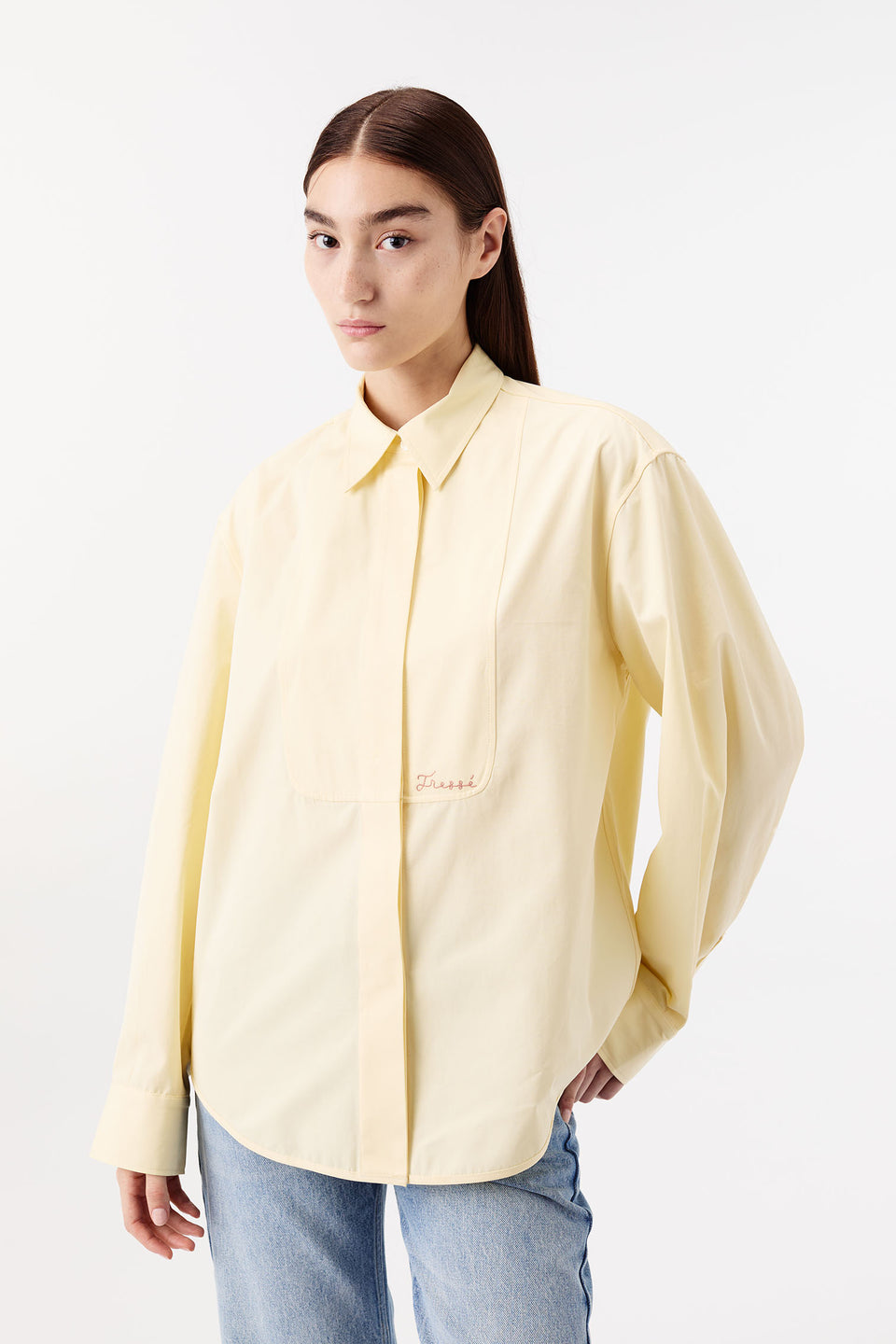 Chemise droite à plastron