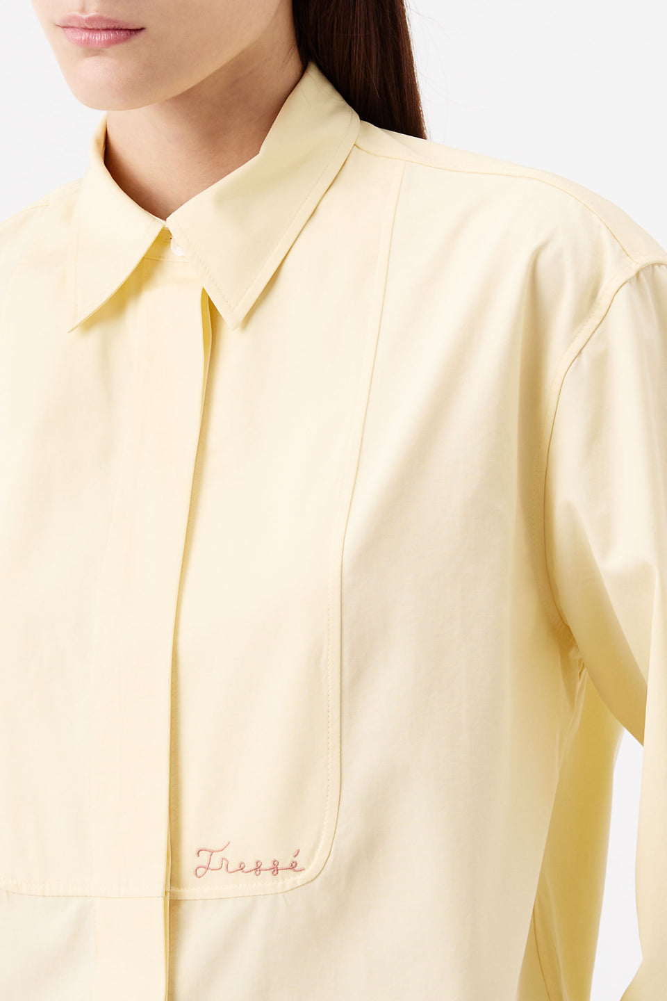 Chemise droite à plastron