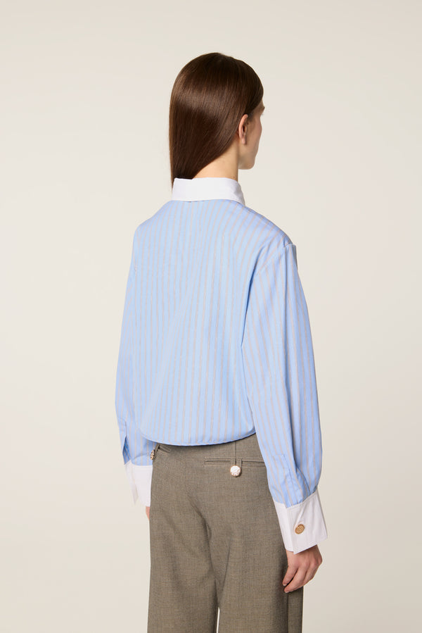 Short shirt with tie