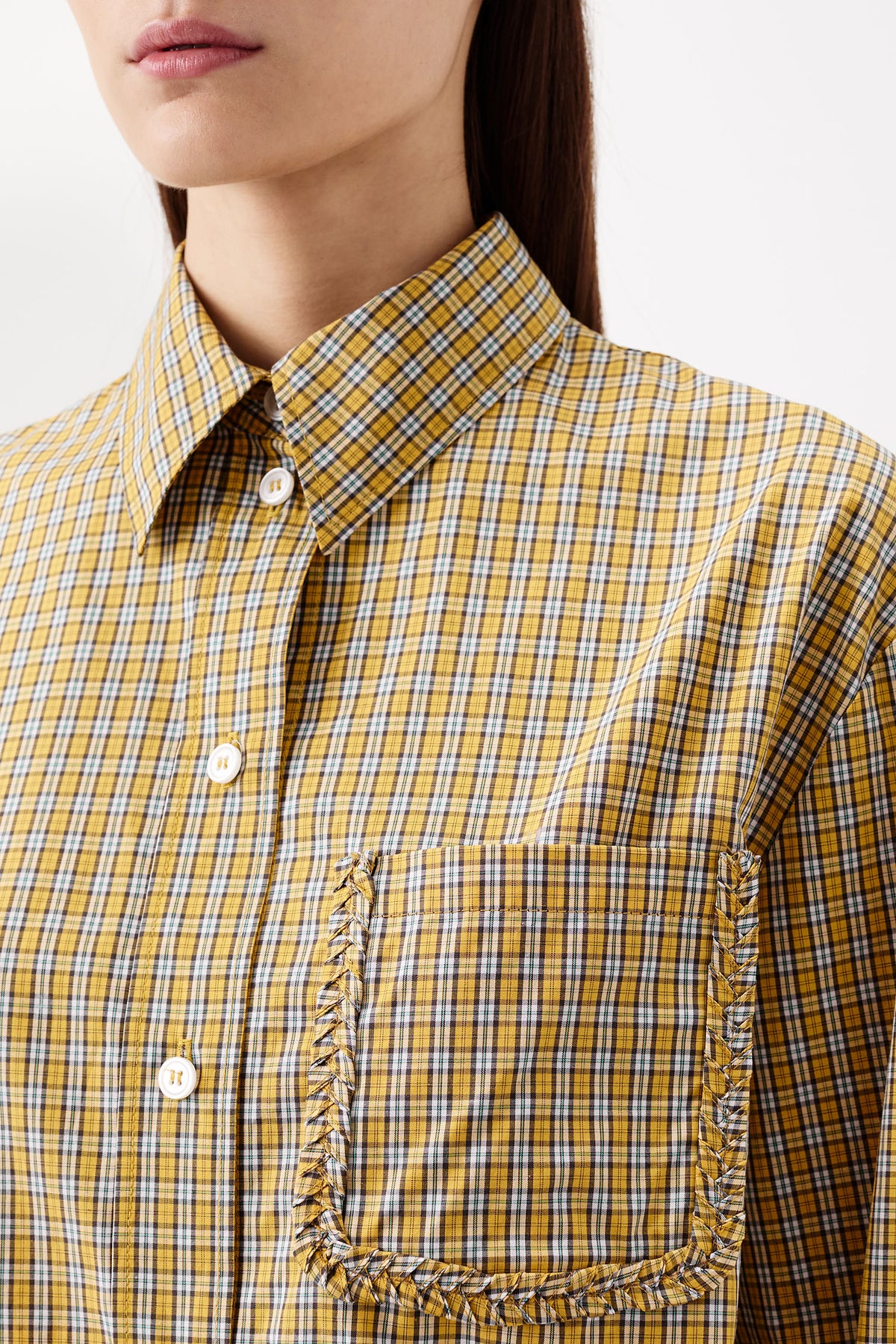 Checkered backless shirt