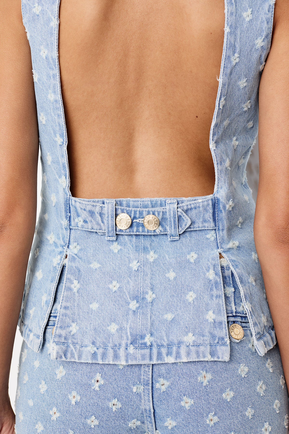 Chaqueta de tejido con efecto desgastado