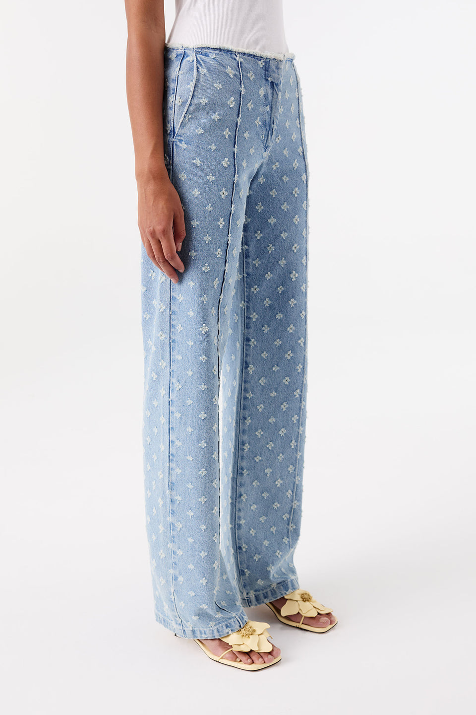 Denim en toile à effet usé