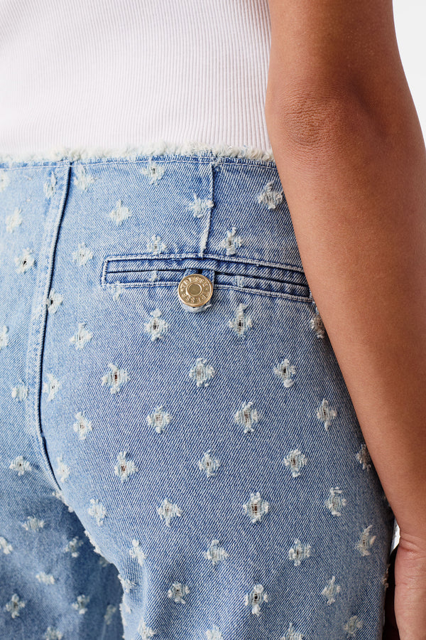 Denim en toile à effet usé