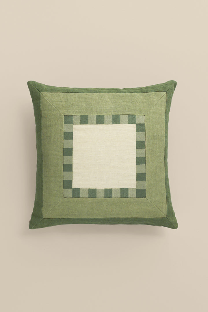 Coussin en lin brodé