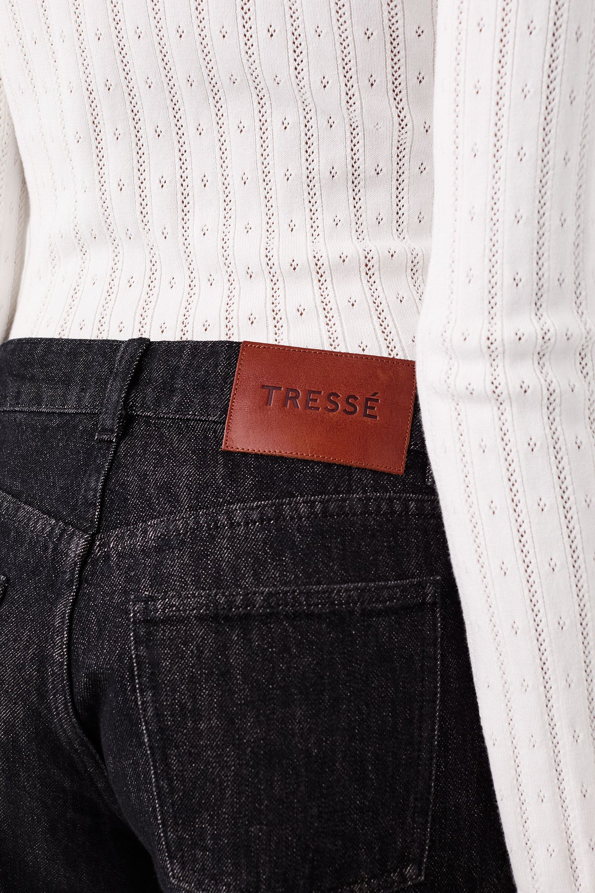 Denim with button placket
